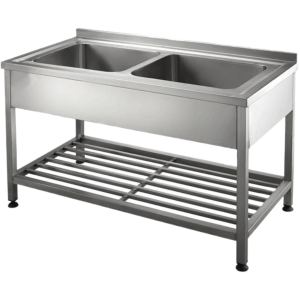 سینک ظرفشویی صنعتی دو لگن